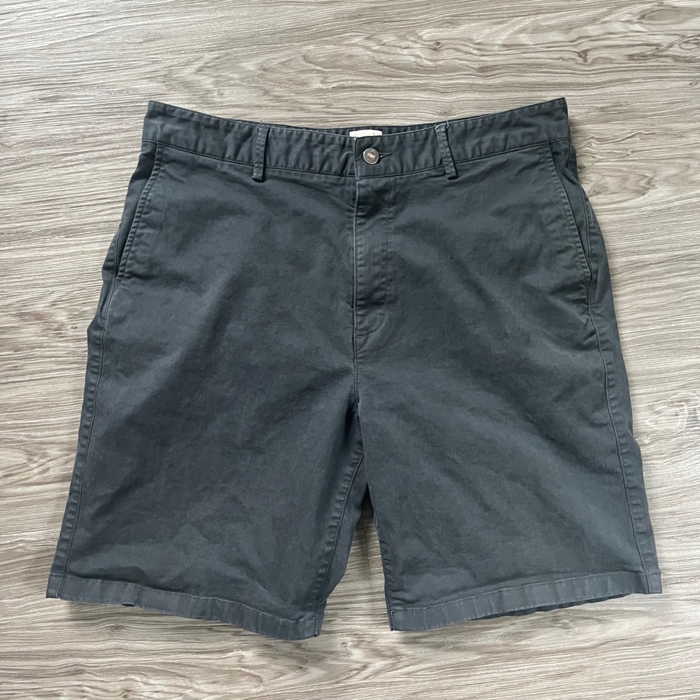 Flint and Tinder 365 Shorts Mens 36 Charcoal Gray Cotton Stretch Chino Casual